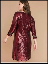Lane Bryant Burgundy Sequin Dress