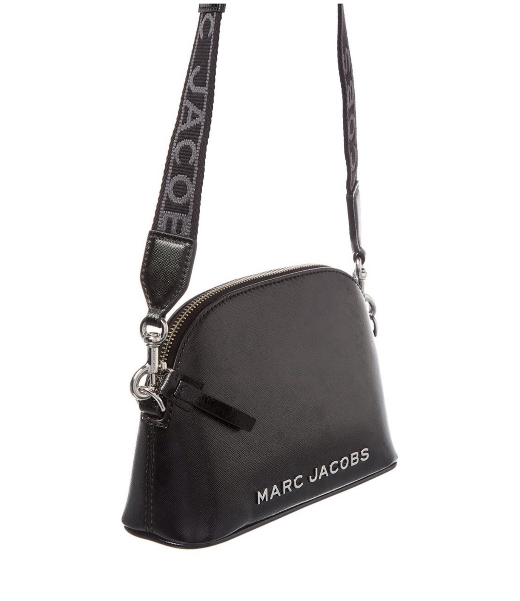 Marc Jacobs Small Dome Leather Crossbody Bag In Black/Silver | eBay