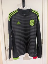 Mexico 2015 Copa America Adidas Black Long Sleeve Jersey Futbol Soccer Size S
