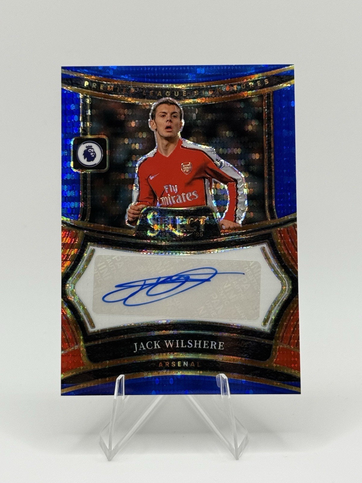 2024-25 Panini Select - Signatures Jack Wilshere #S-JW Blue Pulsar Prizm Arsenal