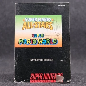 Mario All Stars Super Mario World (SNES) Manual Only - Authentic acceptable Cond