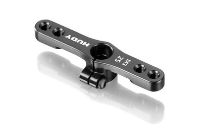 HUDY ALU CLAMP THROTTLE SERVO HORN FUTABA, SAVÖX 2-HOLE M3 25T / HUD293449