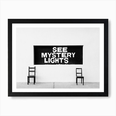 Marfa Mystery Lights Kunstdruck gerahmt Wandbild Poster Leinwanddruck Bild