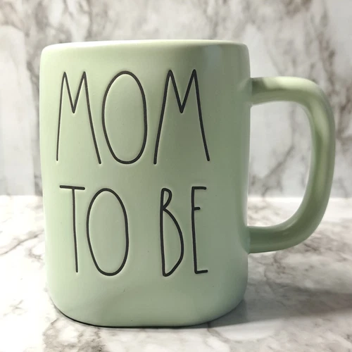 Rae Dunn By Magenta Mom To Be Mint Green Coffee/Tea Ceramic Mug 12 oz