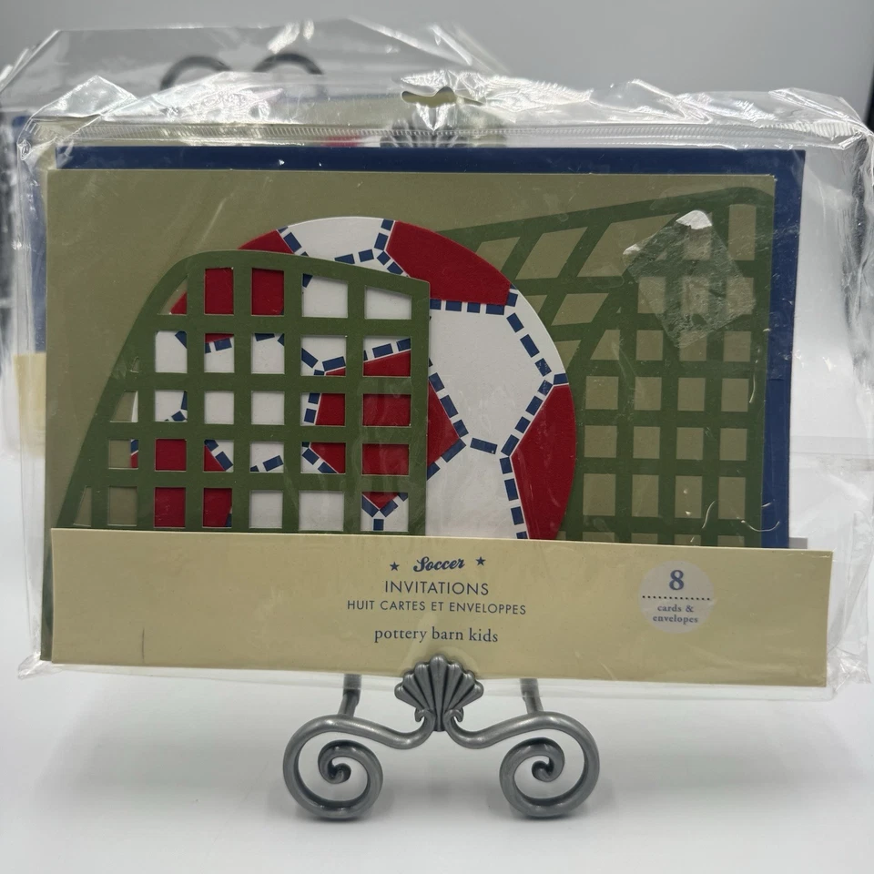 16 POTTERY BARN KIDS INVITATIONS SOCCER Themed BIRTHDAY PARTY Sports NIP - Image 2 of 4