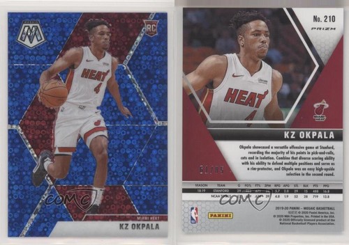2019-20 Panini Mosaic Rookies Fast Break Blue Prizm 61/85 KZ Okpala #210 yc1 - Picture 3 of 3