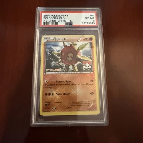 Pokémon Solrock XY 64/146 Holo Promo 1st Edition League PSA 8 2014 Pop 4