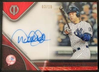 2017 Topps Tribute - Tribute Autographs Red Derek Jeter #TA-DJ Ted 3/10 Yankees