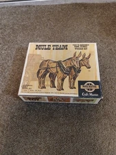 Vintage Mule Team Craft Master Old West Wooden Model Kit