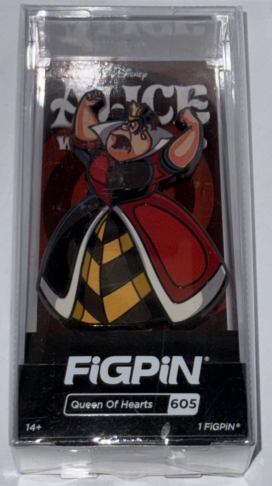 Disney Parks 2022 3" Figpin Villains Queen of Hearts #605 New in Sealed Box