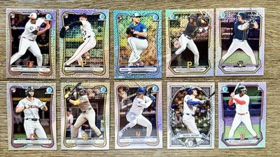 2026 BOWMAN CHROME 10-Card MOJO/REFRACTOR LOT (RC's/1st/#'d/Tatis/Freeman/Soto)