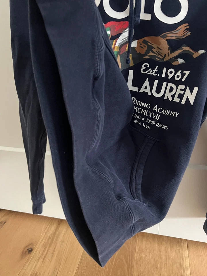 Men's Polo Ralph Lauren Equestrian Horse Riding Academy Navy Hoodie Small - Image 4 of 4