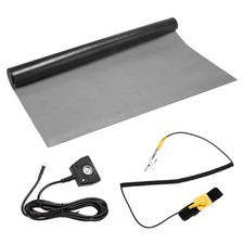 24"x24" Anti Static Mat Kit with ESD Wrist and Ground Wire, Gray