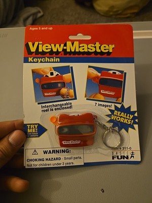 Keychain Mini Miniature View-Master Red Viewer Basic Fun 331-0 Tyco 1997 VTG New