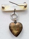 Fabulous Vintage Sweetheart Locket Brooch MOP Maritime Service EUC — photo 4