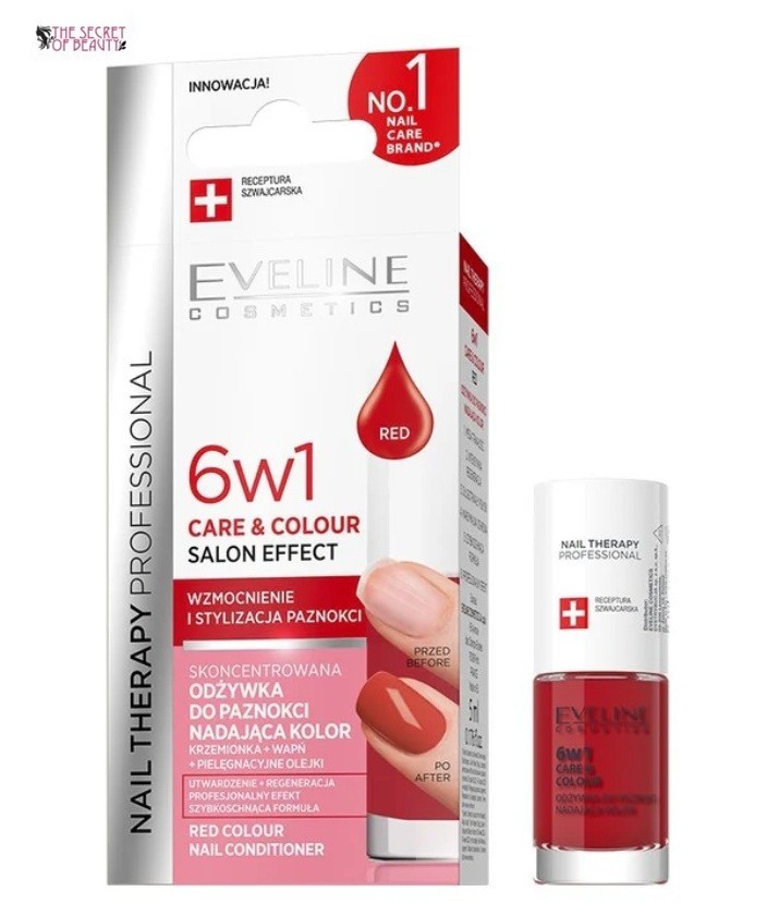 Eveline Nail Therapy Professional Care & Colour 6in1 Conditioner Red 5ml