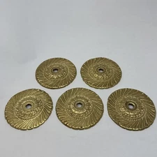 Antique Vintage Brass Socket Bobeche Rosette Chandelier Lamp Light Parts Set (5)