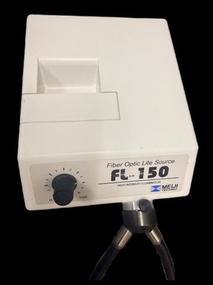 Meiji  FL150/115 Fiber Optic Microscope Light Source W/ Dual Arm Light Guide