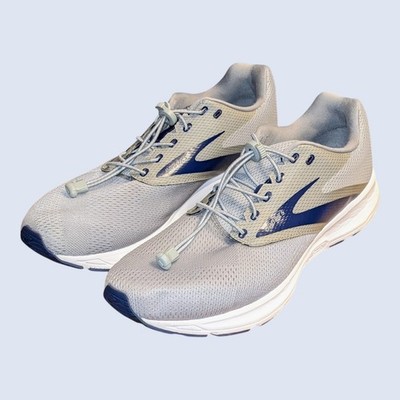 Brooks Range Running Shoes Men's 12.5 Gray Cobalt Blue Lock Laces 1103461D012