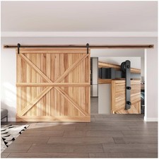 Steel 14FT Sliding Barn Door Hardware - Easy Installation