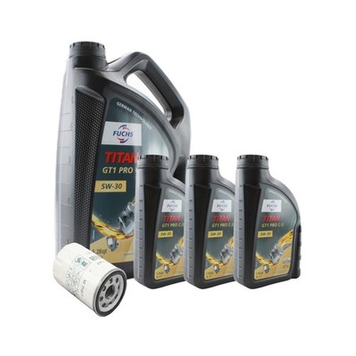 8L Fuchs TITAN GT1 PRO C-3 5W-30 Mann Engine Oil Change Kit for XJ8 XJR 4.0 V8