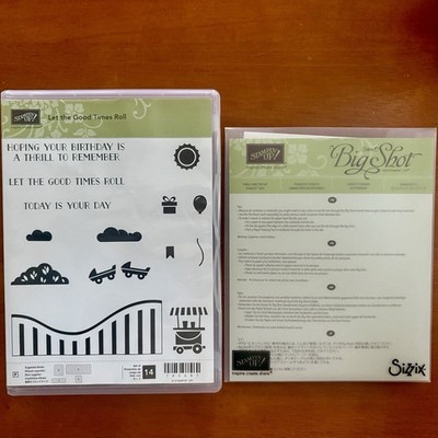 Stampin  Up! Let The Good Times Roll Stamps & Thrill Ride Pop Up Dies