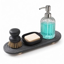 Diatomite Stone Tray, Water Absorbent Soap Dish for Sink and Counter