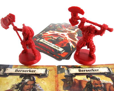 HEROQUEST: Jungles of Delthrak BERSERKER Hero Minis & Cards NEW