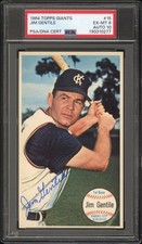 SIGNED 1964 Topps Giants - Jim Gentile #15 PSA 6 AUTO 10 130310277 Athletics
