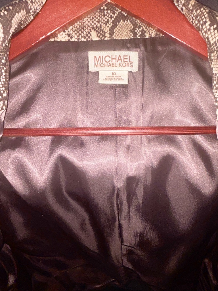10 Michael Kors COTTON Blazer Jacket Python Snake… - image 3