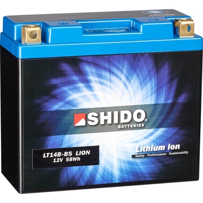 Shido Lithium Batterie LiFePO4 - Hohe Startleistung, Leicht, Langlebig, Sicher