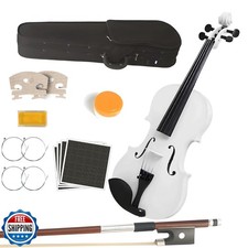 MA 16-Inch Solid Wood Viola in White Finish - Handcrafted 4/4 Siz