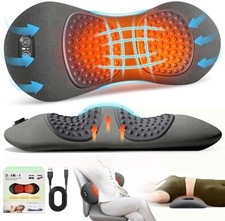 3 In 1 Electric Lumbar Support Pillow Smooth Spine Triple Fusion Back Massager