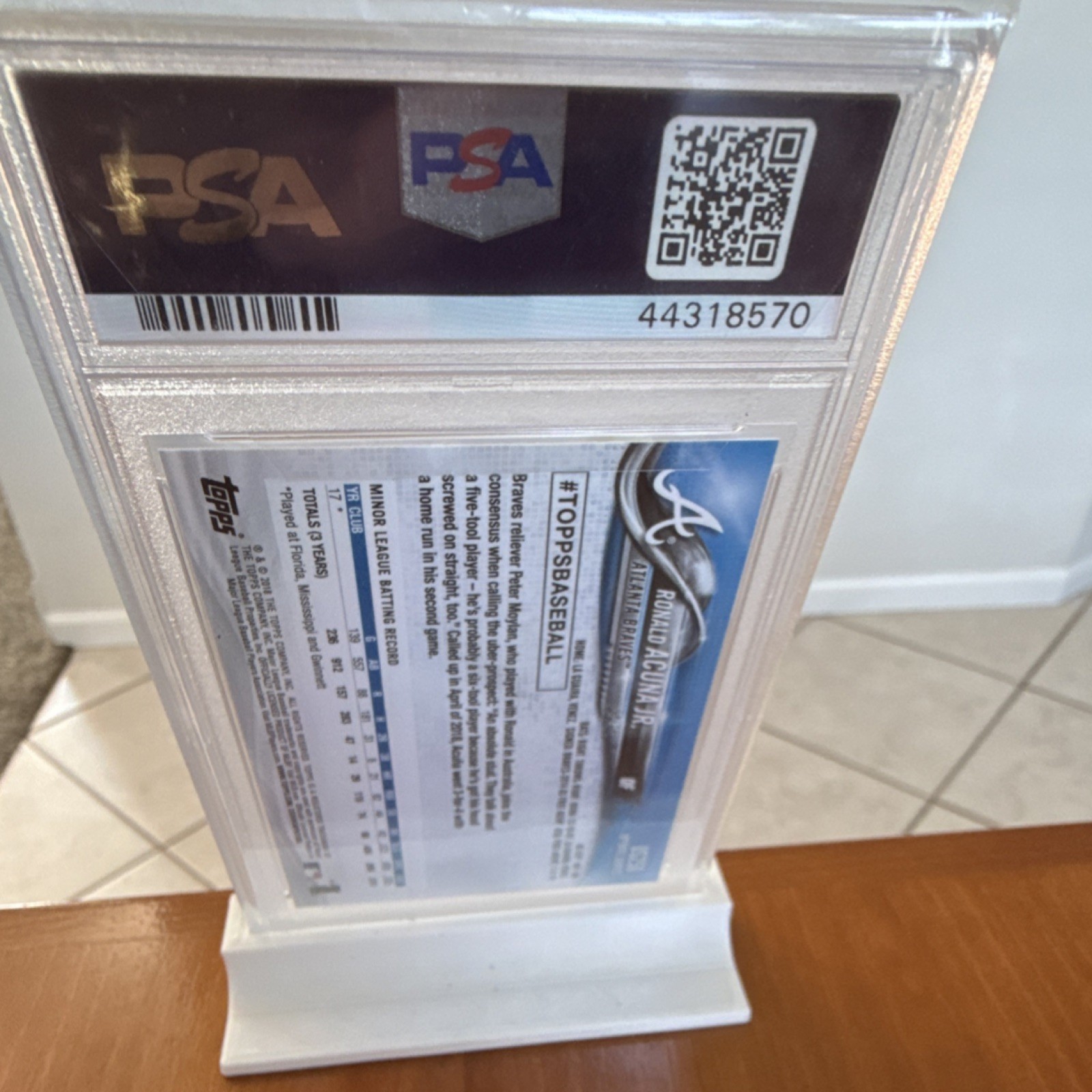 Ronald Acuna Jr. 2018 Topps Update Rookie PSA 10  view 2
