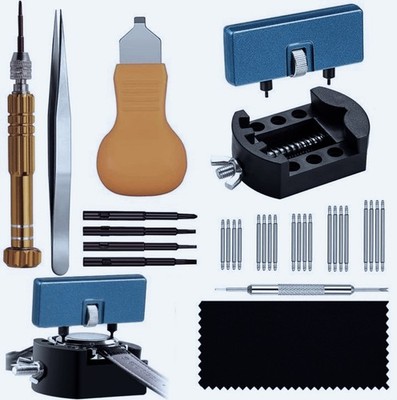 Two Jaw Watch Case Opener Fixed Holder Case Pry Watch Repair Tool Kit