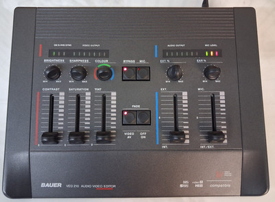 BAUER VED 210 Audio Video Editor Videomischpult Regler VHS Video 8 S-VHS Bastler