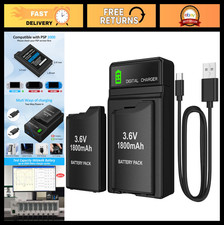 Rechargeable 1800mAh Lithium Polymer Batteries  LED Charger for PSP 1000/110