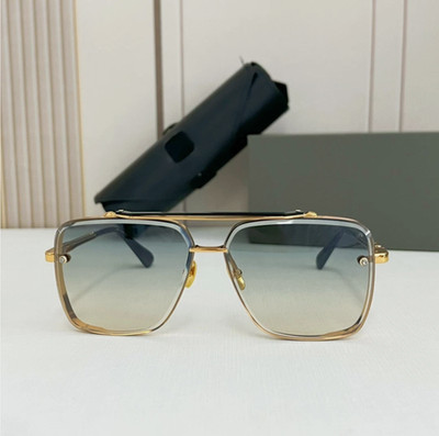 DITA MACH SIX Luxury Square Metal Sunglasses Gradient Unisex 61-12-140