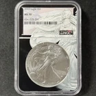 2022 $1 American Silver Eagle Double Sided Liberty Core Slab ASE NGC MS 70