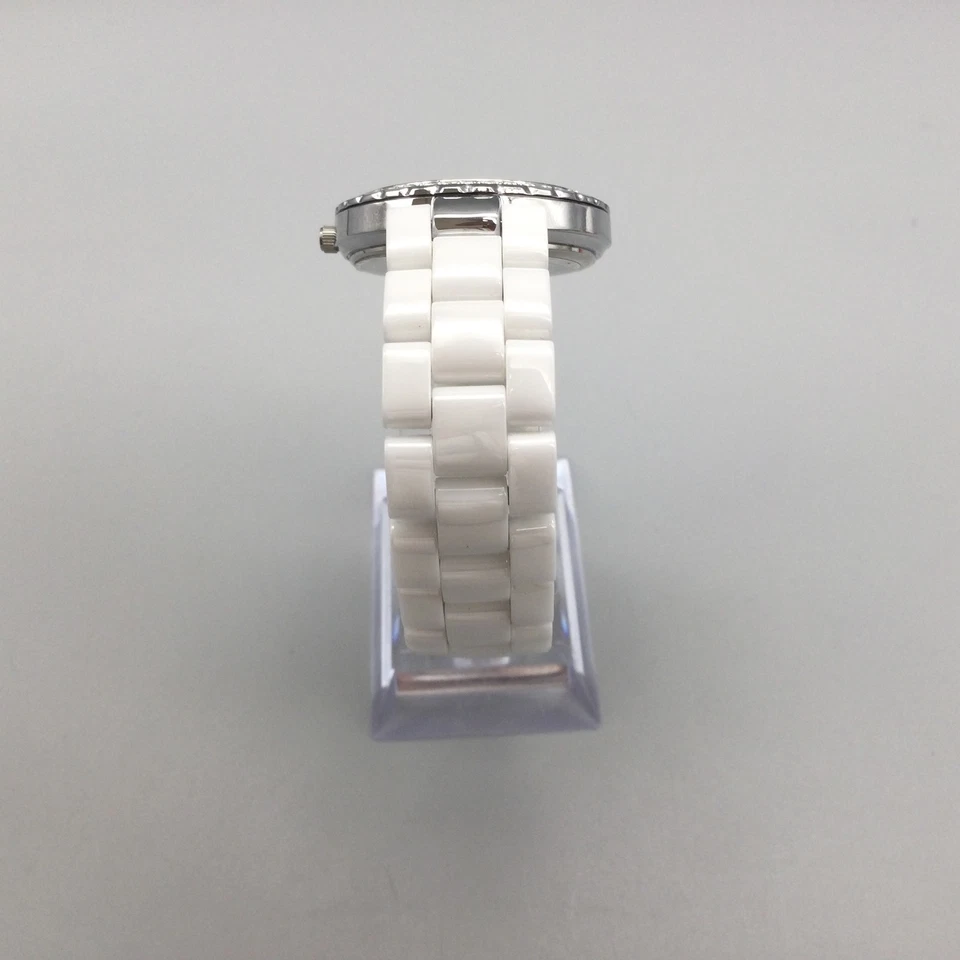 Reloj Peugeot Mujer 35mm Cerámica Acero Inoxidable Bisel Cristal Batería Nueva 7" Foto 4 de 4