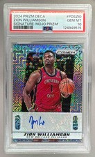 9515 Zion Williamson 2024 Panini Prizm Deca #PDS-ZIO Mojo Auto /25 PSA 10