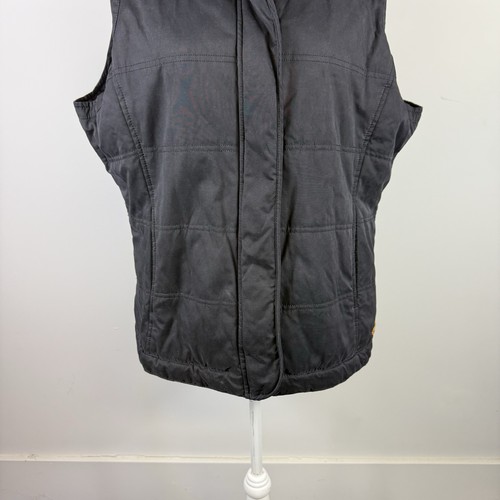 RB Sellars women's vest Bermagui black padded check lining pockets snaps Size 18 - Picture 3 of 16