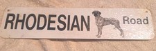 Rhodesian Ridgeback 4" x 18" Metal Novelty Street Sign