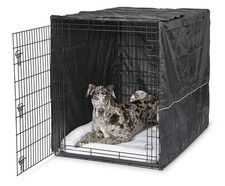 MidWest Homes for Pets XXL Dog Crate Cover, Black Polyester Privacy Kennel Co...