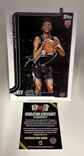 2025 Topps Ace Bailey Signed 6x8 Jumbo Rookie Jazz Basketball Card Certified