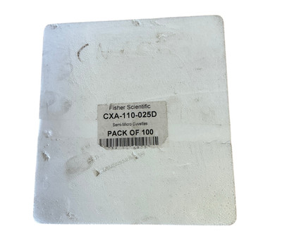Fisher Scientific CXA-110-025D UV-Qualität Einwegküvetten Packung mit 100 NEU