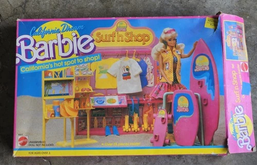 Vintage Barbie California Dream: Surf ‘N Shop Playset Mattel 1987 NOT COMPLETE