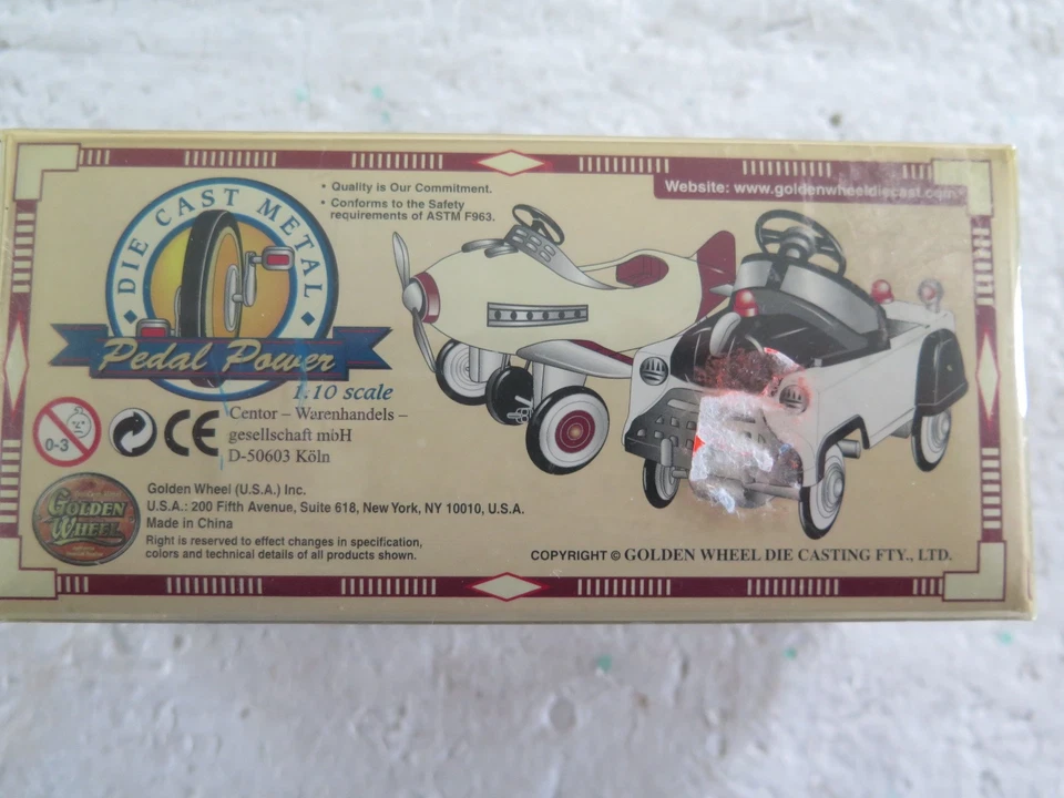 Blechauto Tretauto Modell 1:10 Golden Wheel Pedal Power OVP Diecast Polizeiauto - Bild 3 von 4