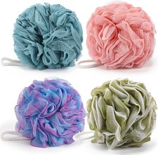 BTYMS Bath Sponges 60g/pc Shower Loofahs Mesh Pouf Shower Pouf Bath Scrunchies