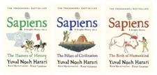 Sapiens A Graphic History, Volume 1+2+3 by Yuval Noah Harari, Hardcover